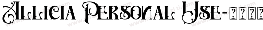 Allicia Personal Use字体转换